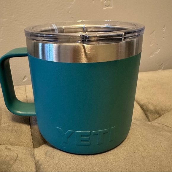 Yeti Other - YETI Rambler 14oz Stackable Mug with Clear Lid -River Green